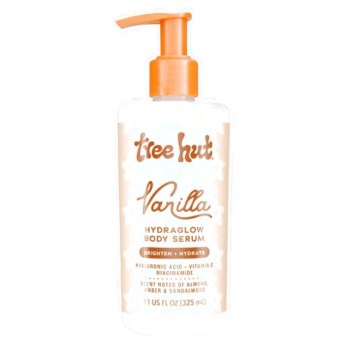 Tree Hut Vanilla Hydraglow Body Serum, Brighten & Hydrate, with Hyaluronic Acid, Vitamin C & Niaciamide, 11 Oz.
