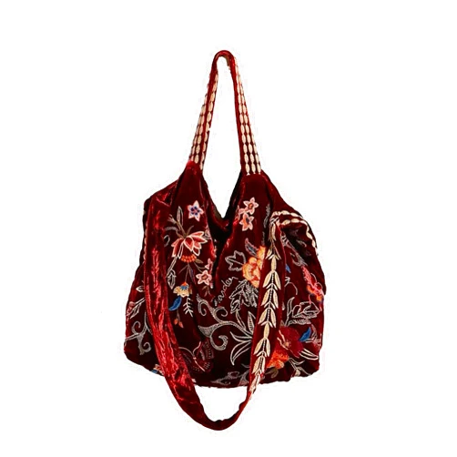 JWLA By Johnny Was Velvet Tote Bag