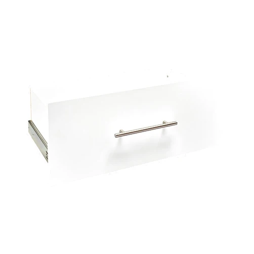 ClosetMaid SuiteSymphony Wood, Add On Accessory, Modern Style For Storage, Closet, Clothes, Size Units, Pure White/Satin Nickel, 25-Inch X 10-Inch Drawer