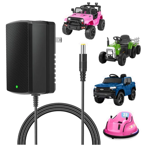 Venshun 12V Charger for Kids Ride On Car Toys Best Choice for SUV Kid Trax Dynacraft Bumper Kidzone Jeep Tractor 12 Volt Universal Battery Charger