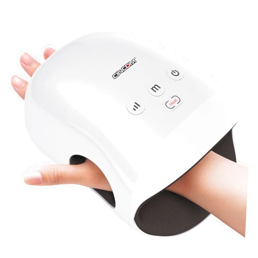 CINCOM Hand Massager - Cordless Hand Massager with Heat and Compression for Arthritis and Carpal Tunnel(FSA or HSA Eligible) (White)