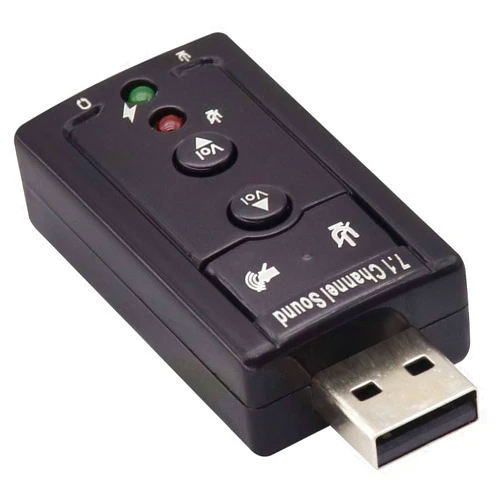 zdyCGTime Hi-Speed USB 2.0 7.1-Channel Virtual USB 3D Stereo Audio Adapter External Sound Card with 3.5 mm Audio and Microphone Ports, Internal Amplifier and Volume Controls