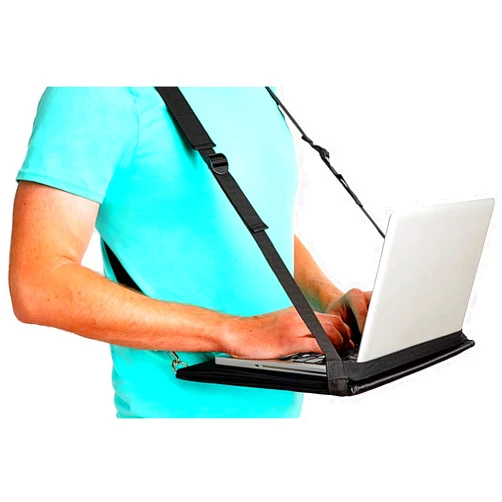 TopOffice Laptop Harness, Standing Laptop Harness, Mobile Walking Laptop Carrier, Adjustable Desk, Portable Laptop Stand, Hands Free Wearable Desk for Laptop (13