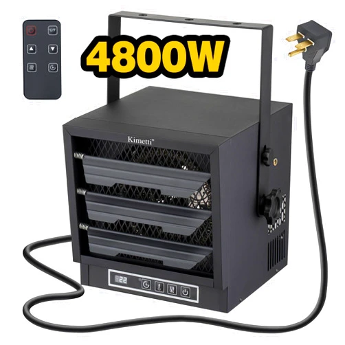 Barphygo Electric Garage Heater 4800-Watt, 240V Plug In Shop Heater with Full-Function Remote, Fan-Forced Garage Heaters for Indoor Use, Ceiling Mount Heater with 8-Hour Timer for Garage, Workshop, ETL Listed