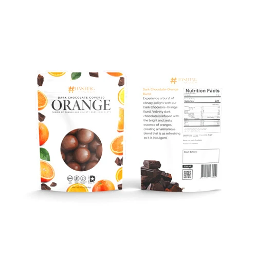 Elephant Park Premium Dark Chocolate Covered Ripe Juicy Wild Oranrge Candy Balls 8-Oz Bag Healthy Sweet Snack Made With Real Natural Fruit, Simple Ingredients No Added Colors, Gluten Free, Non- GMO & Kosher