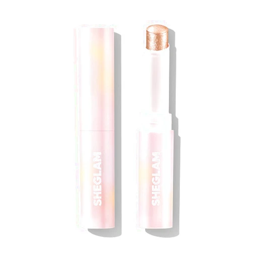 SHEGLAM Crystal Jelly Glaze Stick Eye Shadow Stick Eyeliner Brightener Pencil Crayon with Brush Easy to Blend Long Lasting Shimmer Eyeshadow-Champagne Gleam