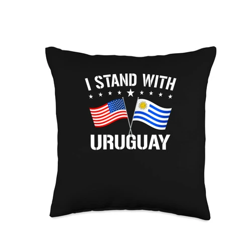 Republica Oriental del Uruguay Flag for proud Uruguay Throw Pillow, 16x16, Multicolor