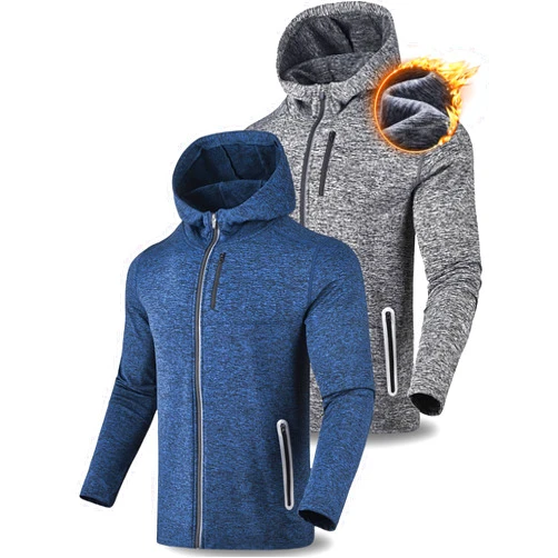 Liberty Imports 2-Pack Men’s Zip-Up Hoodies with Zipper Pockets, Lightweight Fleece Sweatshirts for Running Casual Activewear