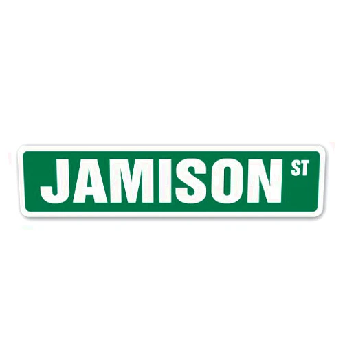 SignMission JAMISON Street Sign Childrens Name Room Sign | Indoor/Outdoor | 18