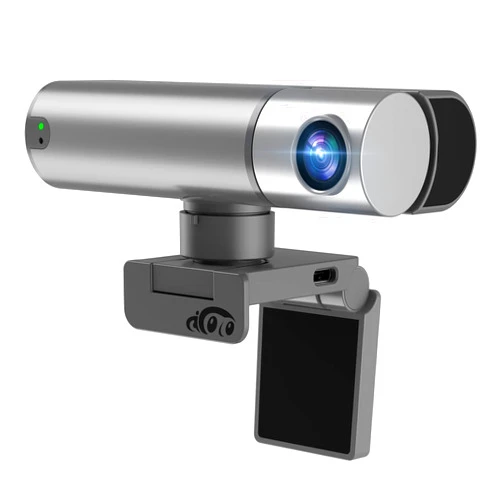 Aicoco Webcam, 2K Web cam with Intelligent Sensor, AI Auto Tracking, Gesture Control, 2X Zoom, Noise-Canceling Microphones, No App, Computer Camera for YouTube Gaming Conference Teaching Streaming