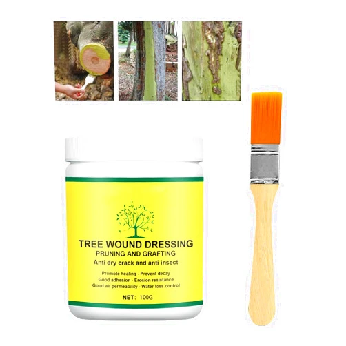 Yuguocly Tree Pruning Sealer, Bonsai Pruning Cutting Paste, Tree Wound Pruning Sealer, Plant Tree Wound Healing Sealant, Tree Wound Dressing with Brush (1PCS)