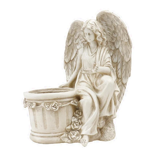 Amosfun 1pc Angel Pot Creative Designed Planter Vintage Planter Resin Flowerpot Retro Garden Pot Flowerpot Statue Yard Ornament Decorative Planter Home Gardening Pot Angel Planter Statue