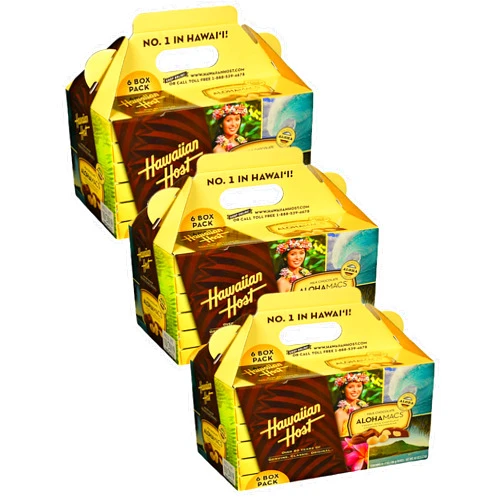 Hawaiian Host Alohamacs Milk Chocolate The Original Chocolate Covered Macadamia Nut, 42 Ounce - SET OF 3
