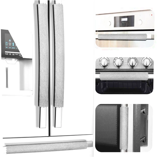 MRKG Refrigerator Door Handle Covers, 6 PCS, Sleek and Form-Fitting, Keep Your Kitchen Appliance Clean from Smudges, Drips, Food Stains, Oil (Grey)