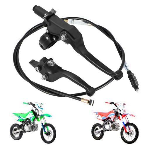 USTPO Motorcycle Clutch Brake Lever 7/8'' 22mm Folding Levers + Clutch Cable Universal for 110cc 125cc 140cc 150cc SSR Apollo RFZ 125 DBX18/19 Xpro Coolster Thumpstar Baja Dirt Pit Bike Black