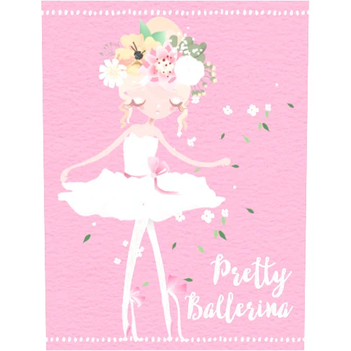 Cecelia's Pretty Press Pretty Ballerina: Composition Book| Pink Ballerina Dancing on her toes with Flowers in her hair| Long eyelashes| Wide Ruled Line paper
