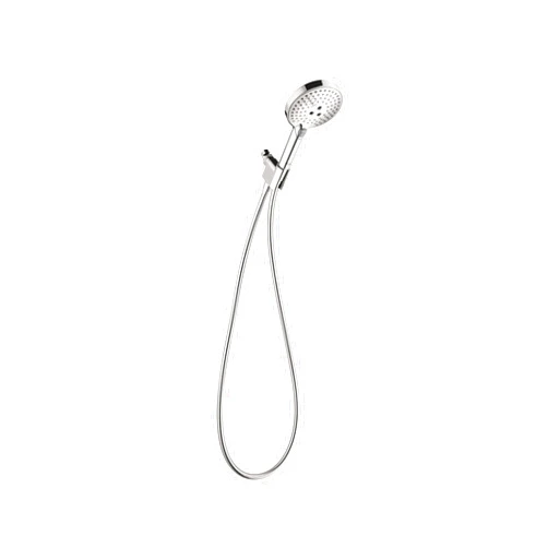 hansgrohe Raindance Select S Adjustable 5-inch Handheld Shower Head Set Modern 3 Spray PowderRain, Full and Massage Easy Install with Hose in Chrome, 1.75 GPM, 04905000