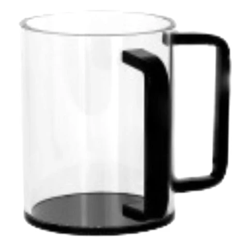 Judaica Place Lucite Hand Washing Cup for Netilat Yadayim, Dual Handle Wash Cup for the Jewish Ritual (black)