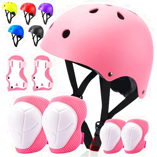 ArgoHome Kids Bike Helmet Toddler Helmet Kids Sport Protective Gear Set Boy Girl Child Cycling Helmet with Knee Pads Elbow Pads Wrist Guards Youth Skateboard Helmet for Kids 3+