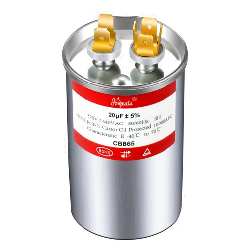 AMPTATA CBB65 AC Capacitor 20uF ± 5% 370V / 440VAC Volt Run Start Air Condenser Straight Cool Electric Motor Fan Heat Pump HVAC Blower Compressor Generator