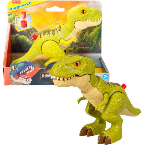 Fisher-Price Imaginext Jurassic World Dinosaur Action Figure with Kid-Activated Motion, 8-inch Tyrannosaurus Rex Dino Toy