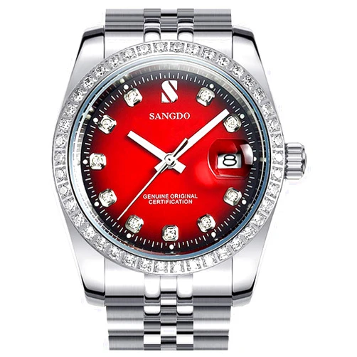Gosasa Luxury Men's Automatic Watches Fashion Automatic Self Wind Watch Stainless Calendar Window Water Resistant Wrist Watch Gold Outdoor, Business Style, Gifts