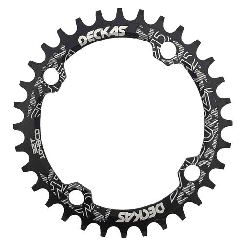 DECKAS Round Oval 104BCD 30T 32T 34T 36T 38T Narrow Wide Chainring Single Chainring for 6/7/8/9/10/11/12-Speed