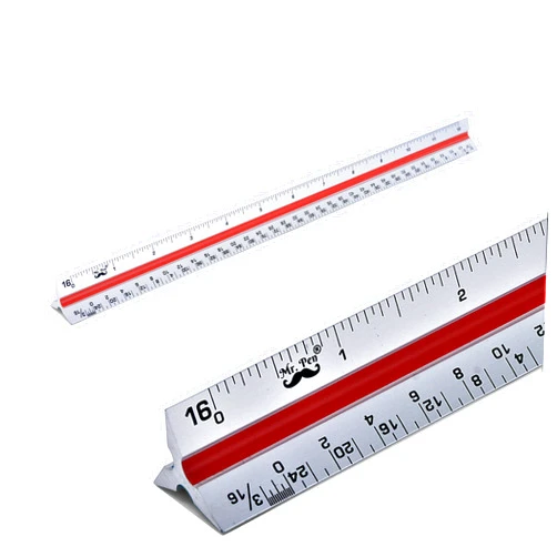 Mr. Pen- Architectural Scale Ruler, Scale Ruler, 12 inch, White, Scale Ruler Contractor, Architect Scal, Scaling Ruler, Drawing Ruler, Architectural Ruler, Rulers for Drawing, Drafting Tools