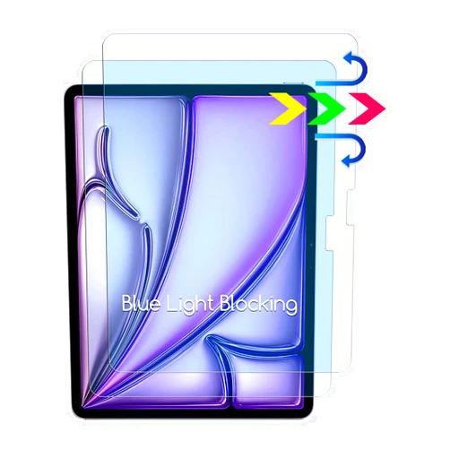 KEANBOLL 2 Pack Blue Light Blocking Screen Protector Designed for iPad Air 11 inch (2024 Model,M2, 6th Generation), Anti Blue Light and Anti Glare (Matte) Shield Compatible with Apple Pencil Pro