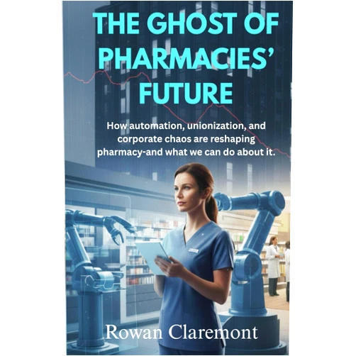 By Rowan Claremont (Author), Soren Maxfield (Author) The Ghost of Pharmacies’ Future: How Automation, Unionization, and Corporate Chaos Are Reshaping Pharmacy—And What We Can Do About It