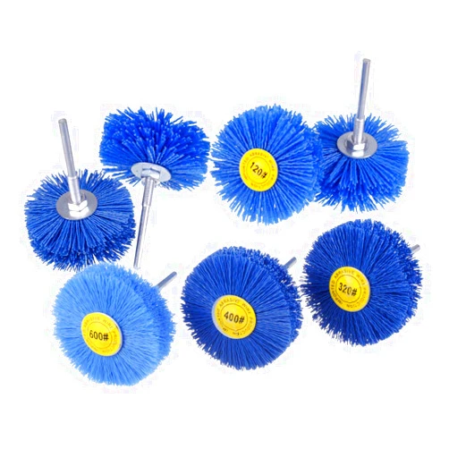 Mixiflor 7 Pack Abrasive Nylon Wheel Brush for Drill with 1/4
