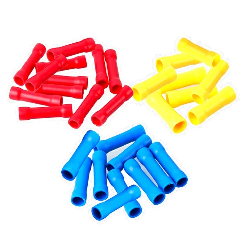 HIGHSHION Butt Connectors Crimp Terminals 200pcs Fully Insulated PVC Wire Butt Splice Connectors Kits