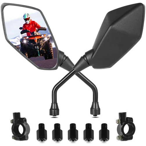 TOPMOUNT DeYeShiKi ATV Mirrors Motorcycle Mirrors,360 Degrees Ball-Type Adjustment,7/8