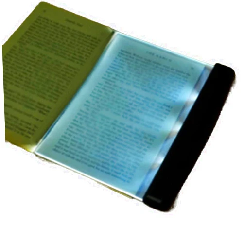 Juesi Flat Light for Reading in Bed at Night Clear LED Book Full Page Light Illuminator Panel Plate Lamp Board Wireless