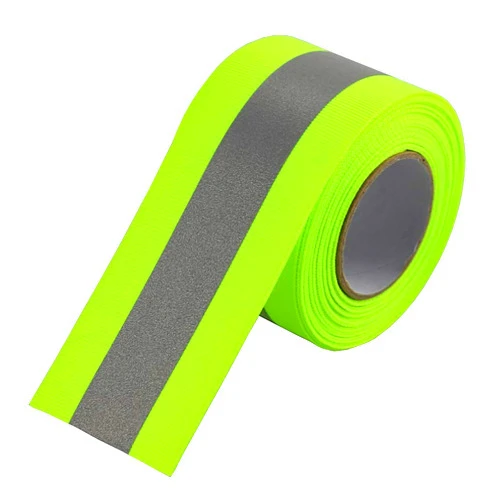 JINBING Silver Sew On Reflective Tape for Clothing Safety Fabric Webbing Trim Strip Green 2