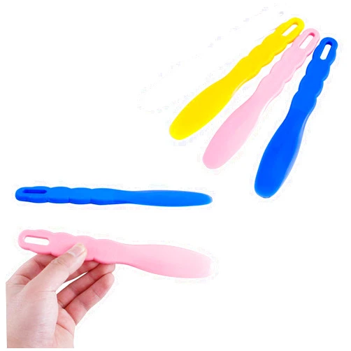 BONEW 6pcs Assorted Dental Lab Plastic Mixing Spatula for Impression Material Alginate