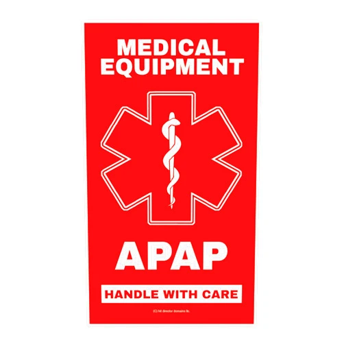 CPAP Medical Luggage Tag APAP Medical Alert Equipment Luggage Tag - Handle with Care, DOT and ACAA regulations (LUG-APAP-192) Quantity (1)