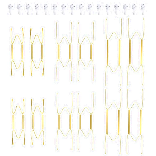Fasunry 12 Pack Plate Hangers, 6 8 10 Inch Wall Plate Hangers and 16 Pack Wall Hooks, Compatible 6 to 10.5 Inch Decorative Plates, Antique China, Antique Plates and Arts