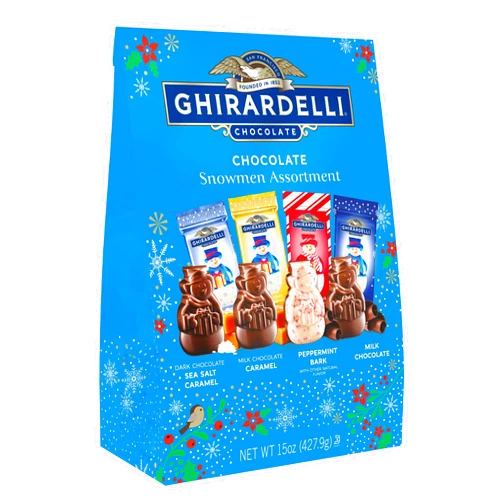 GHIRARDELLI Holiday Chocolate Snowmen Assortment, 15 Oz Bag