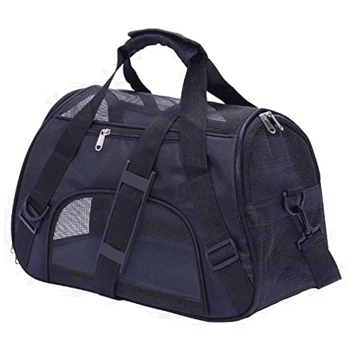 PPOGOO Pet Travel Carriers with Support Soft-Sided for Cats and Dogs Airline Approved Non-Toxic Odorless Old2SmallBack