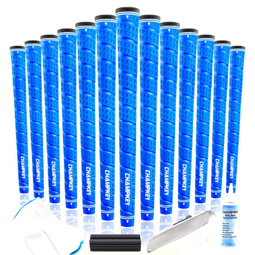 CHAMPKEY WRAP-Y Rubber Golf Grips 13 Pack Come with All Repair Kits - High Feedback and Traction Golf Club Grips