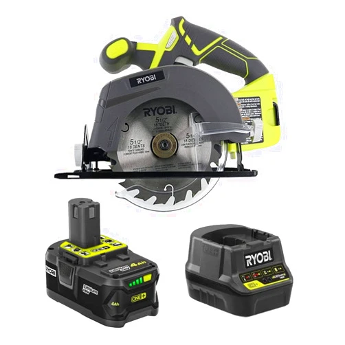 RYOBI 18-Volt Cordless 5 12inch Circular Saw Kit with a 4Ah Battery and Charger (No Retail Packaging)