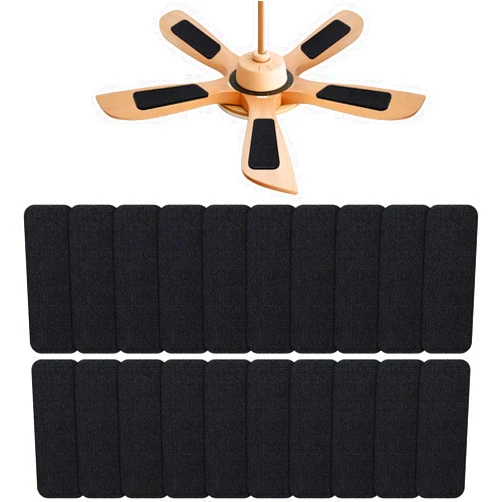 ShufudeJa 20 PCs Ceiling Fan Filters for Blades, Activated Coconut Shell Carbon Fan Blade Air Filters for Dust, Odors & Pet Dander, Easy Stick Universal Fit Ceiling Fan Air Purifier Pads