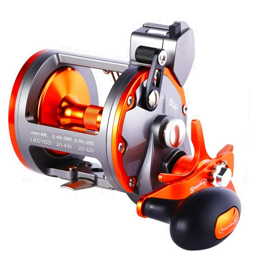 Sougayilang Line Counter Trolling Reel Conventional Level Wind Fishing Reel