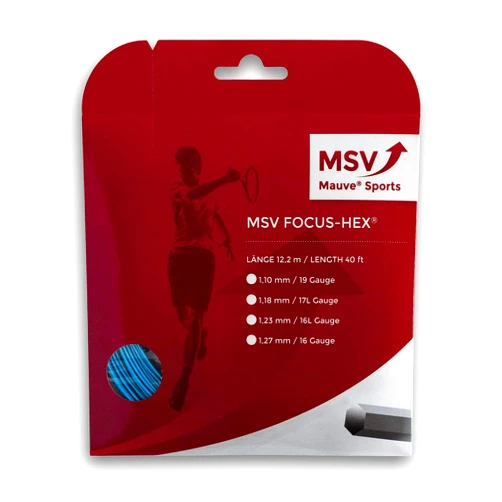 MSV Unisex's Focus-Hex String Reel-Hell Blue, 1.18 mm