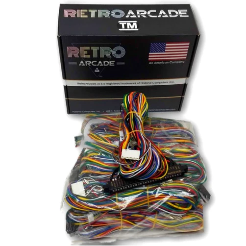 RetroArcade.us Jamma Board Standard Cabinet Wiring Harness Loom for Jamma 60-in-1 PCB Board (10 Pack)