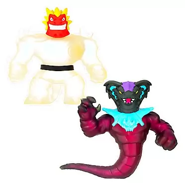Heroes of Goo Jit Zu Glow Shifters - Versus Pack, Ultraglow Blazagon VS Shadowfang Viper. One with Unique Glow-in-The-Dark Goo Transformation. Crush The core, Goo Glows in The Dark. NEW - Ultraglow Blazagon Vs Shadowfang Viper