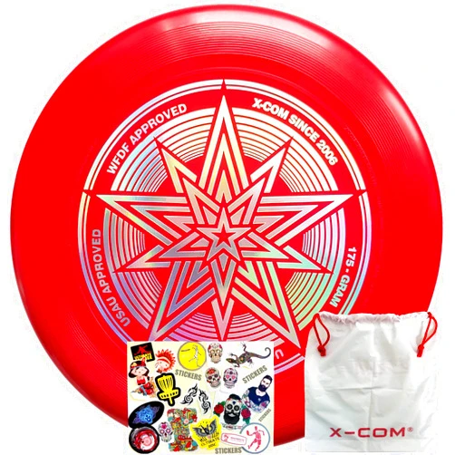Generies HHD X-Com Ultimate Disc 175 Gram Flying Disc USA Ultimate Championship Level of WFDF and USAU Disc, Deluxe Model, New Pure Material Non-Recycling 1 Pack 1 Storage Bag Over 17 Stickers