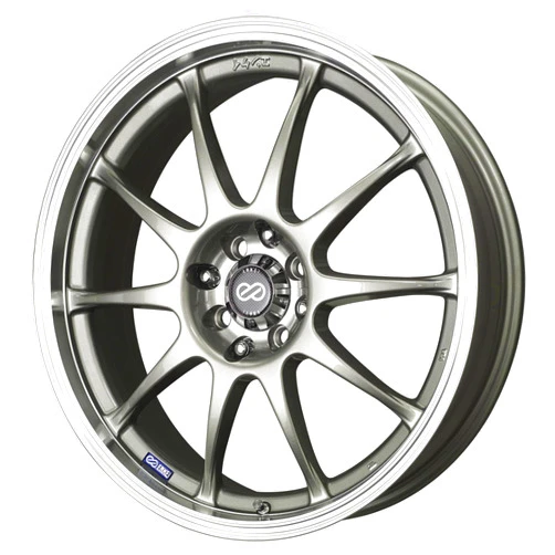 Enkei 15x6.5 Enkei J10 (Silver w/ Machined Lip) Wheels/Rims 5x100/114.3 (409-565-02SP)