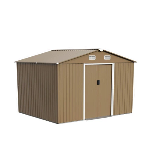 RTDTD 10FT x 8FT Outdoor Storage Shed, Waterproof, Lockable Door Metal Tool Shed with Sliding Door and Air Vents, Storage House for Gardening Tools, Metal Storage Shed for Garden, Backyard, Lawn